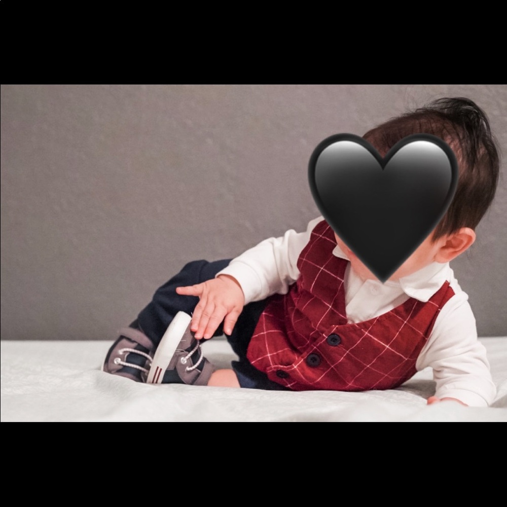 Fall gentleman one piece dapper outfit soft stretchy